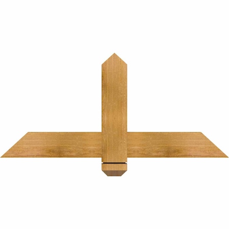 Ekena Millwork Eugene Rough Sawn Timber Gable Bracket, Western Red Cedar, 36"W x 16"H x 2"D x 4"F, 11/12 Pitch GBW036X16X0204EUG00RWR